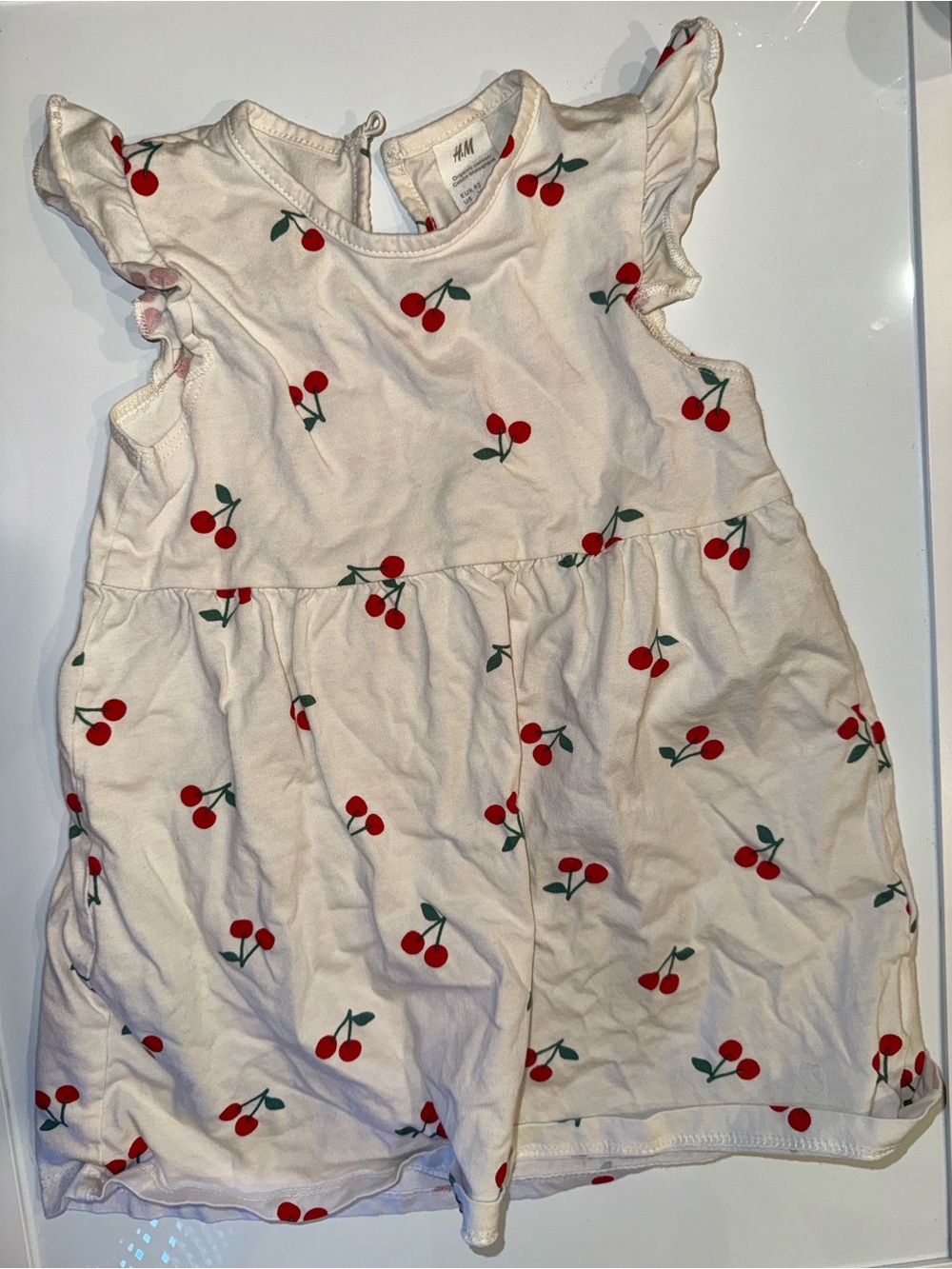 H&M White Cherry Print Kids Bottoms with Red Accents